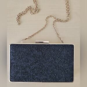 Call It Spring Studded Crossbody Clutch with Gold Hard Wear Small in Size